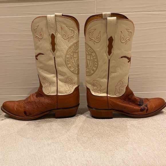 University of Texas Embroidered Leather Lucchese Boots - Picture 3 of 16